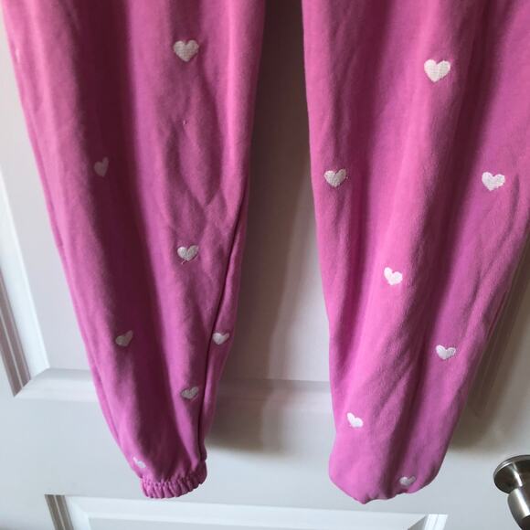 Spiritual Gangster Girls Perfect Sweatpant Pink Hearts size Small - Picture 7 of 13